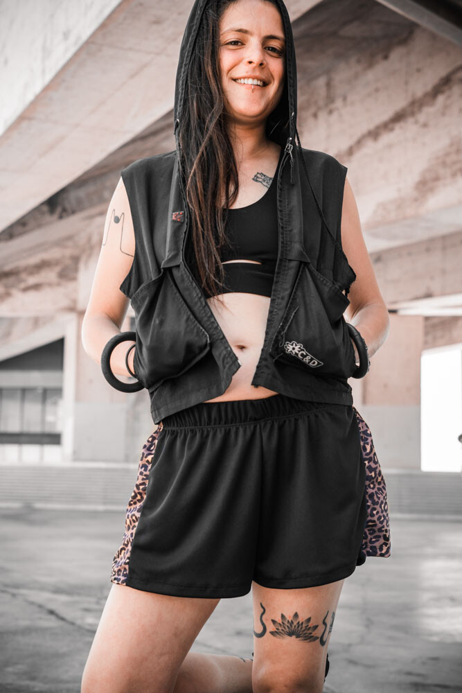 MINISHORT / PoliƩster / Leopard - Imagen 6