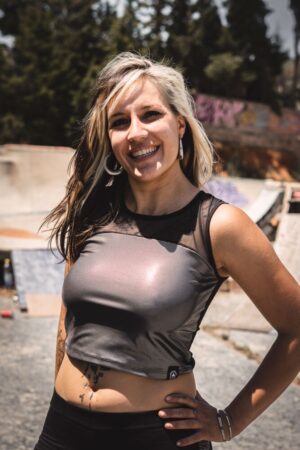 CROP TOP TUL / Disco plata
