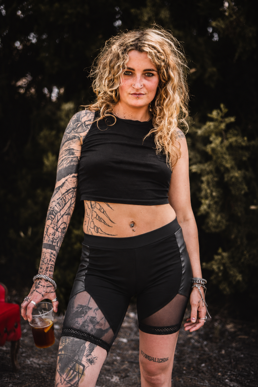 LEGGINGS CICLIKS // polipiel negra - Imagen 3