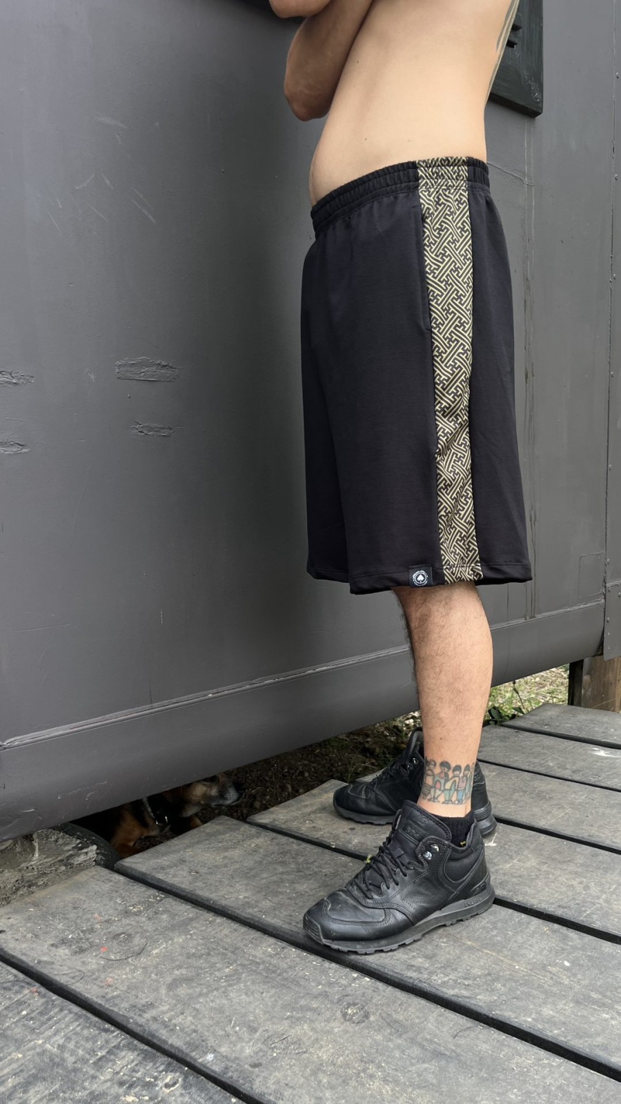 LINE BASKET PANTS / Sayagata Olive - Imagen 2