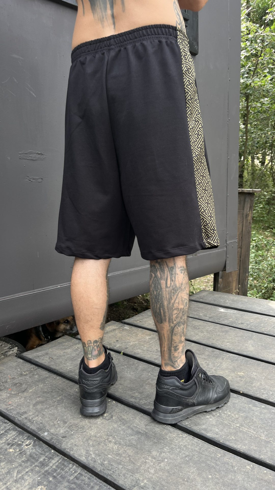 LINE BASKET PANTS / Sayagata Olive - Imagen 3