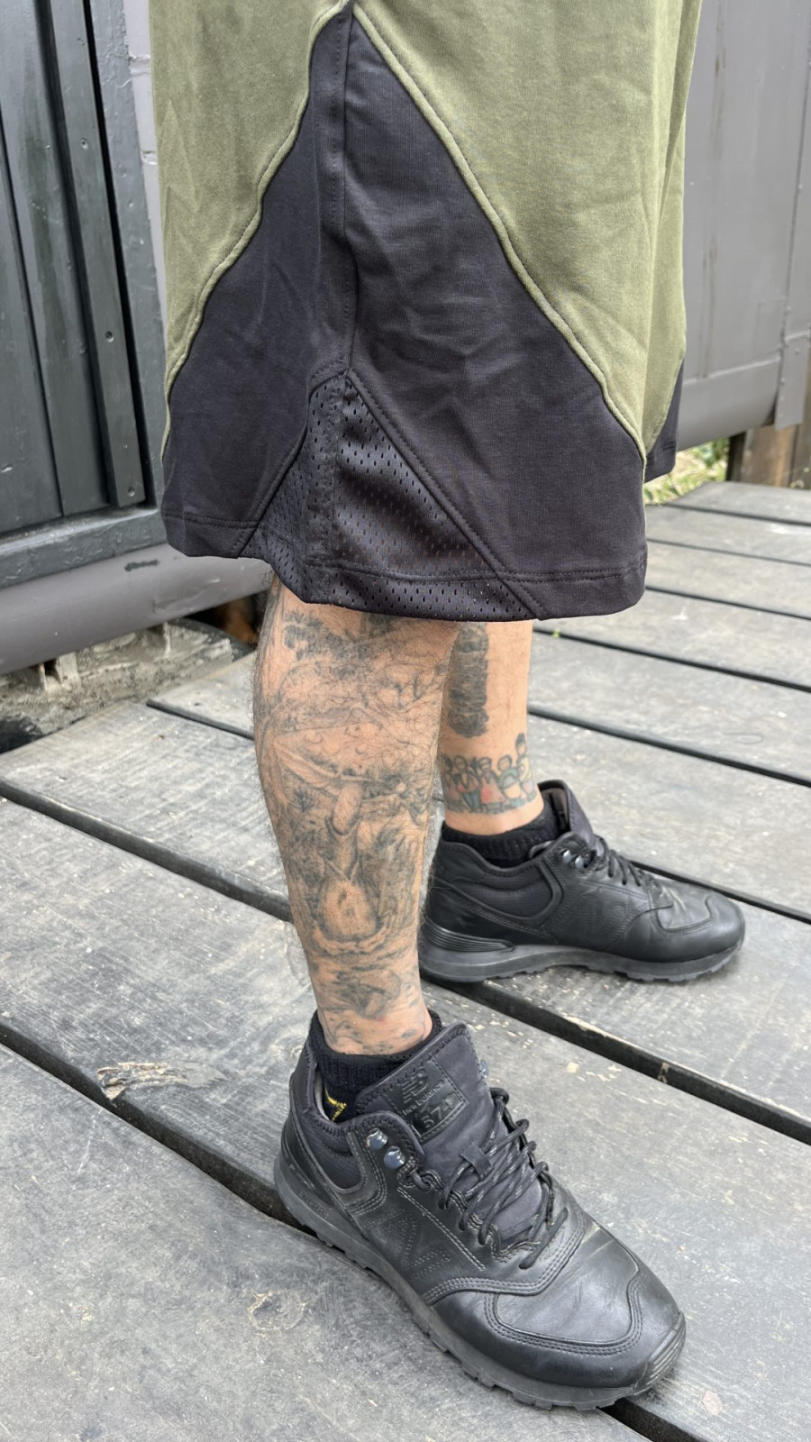 TRIANGLE BASKET PANTS / green + black - Imagen 4