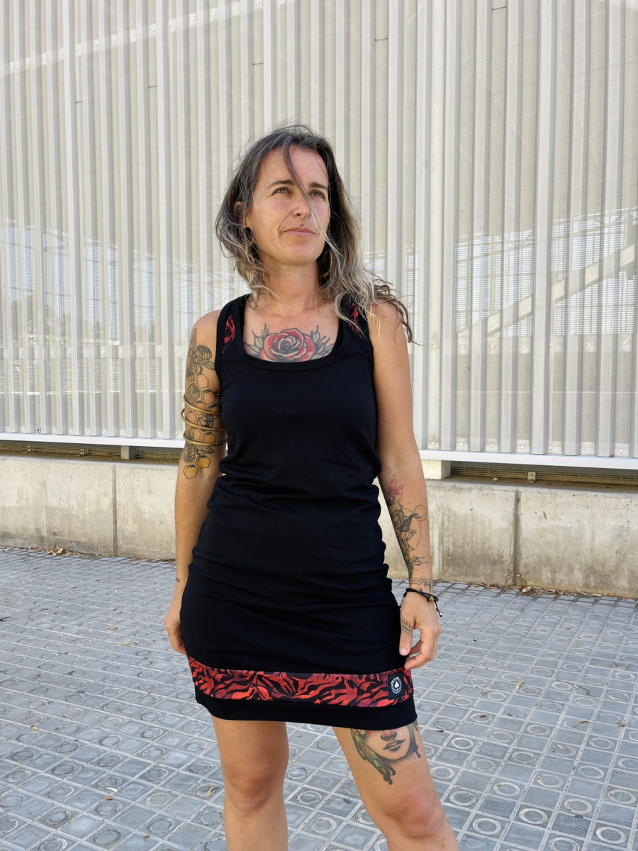 VESTIDO UVE / Zebra roja - Imagen 2