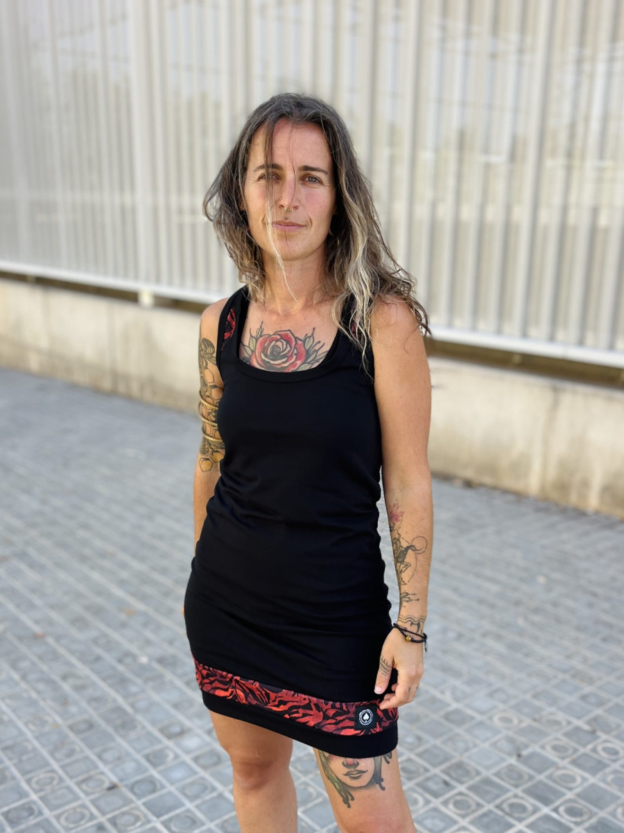 VESTIDO UVE / Zebra roja