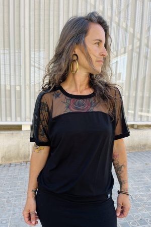 CAMISETA JAPO / Tul + polipiel