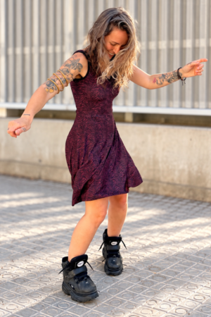 VESTIDO CAMPANA / zebra roja