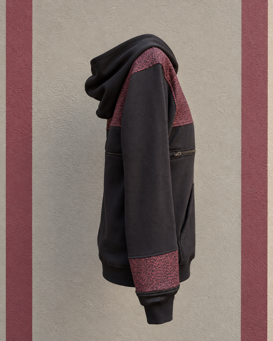 SUDADERA LACTANCIA / Leopardo burdeos - Imagen 2
