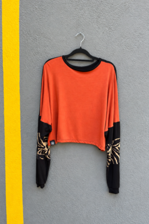 CAMISETA NUT / Naranja y Zebra marrón