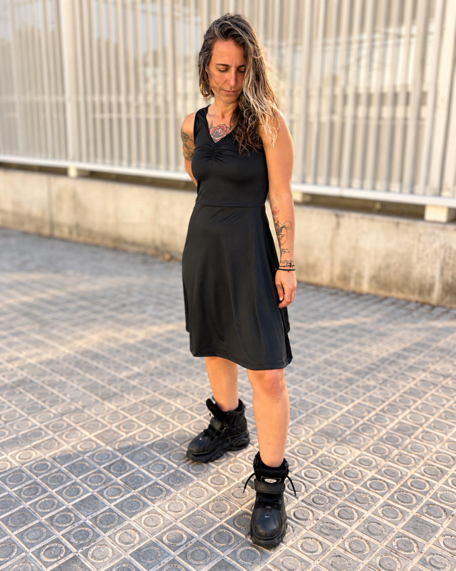 VESTIDO CAMPANA / antelina negro - Imagen 6