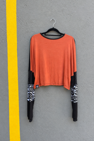 CAMISETA NUT / Naranja y Zebra blanca