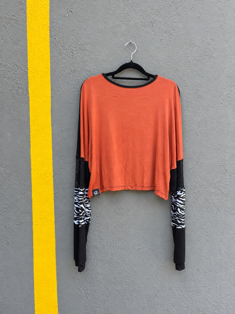 CAMISETA NUT / Naranja y Zebra blanca