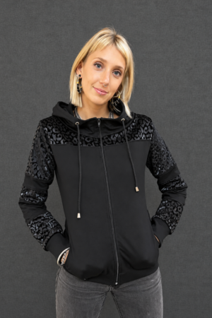 CHAQUETILLA FIT / Leopardo negro