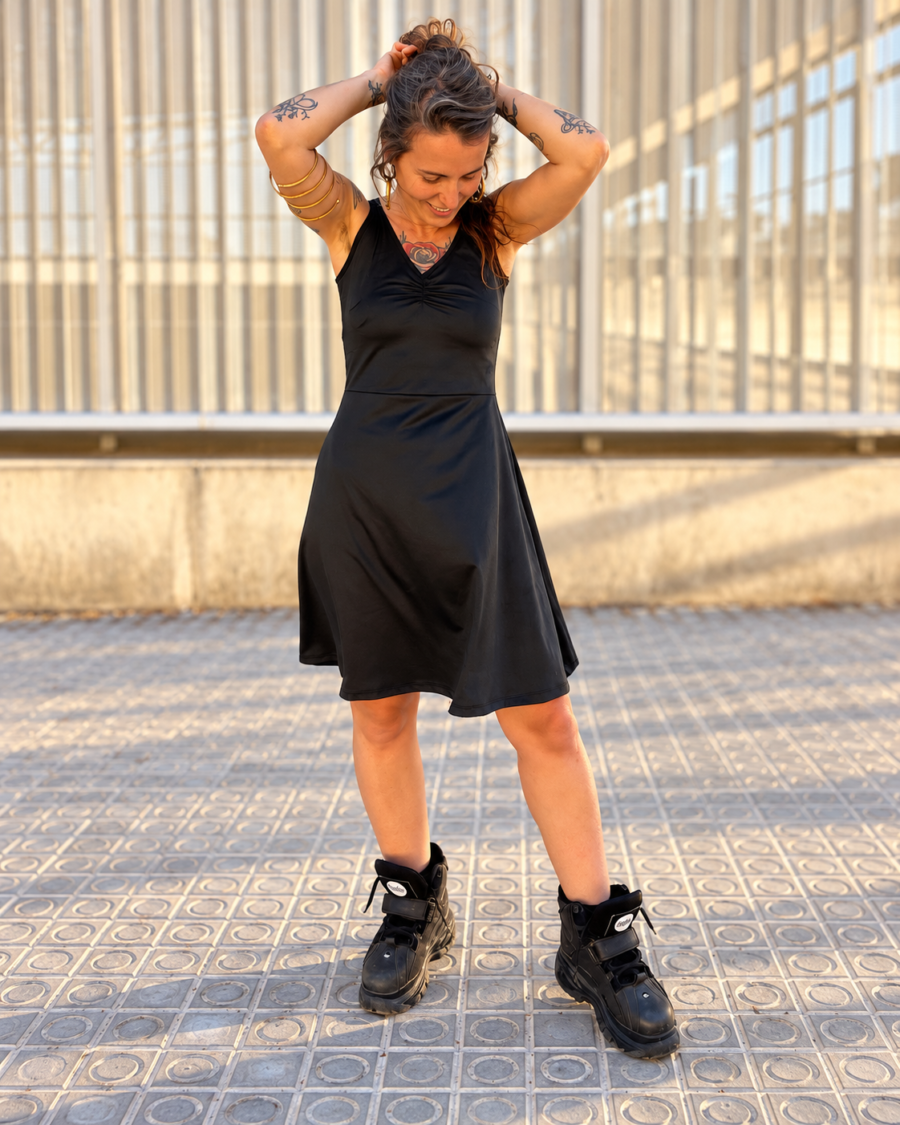 VESTIDO CAMPANA / antelina negro - Imagen 4