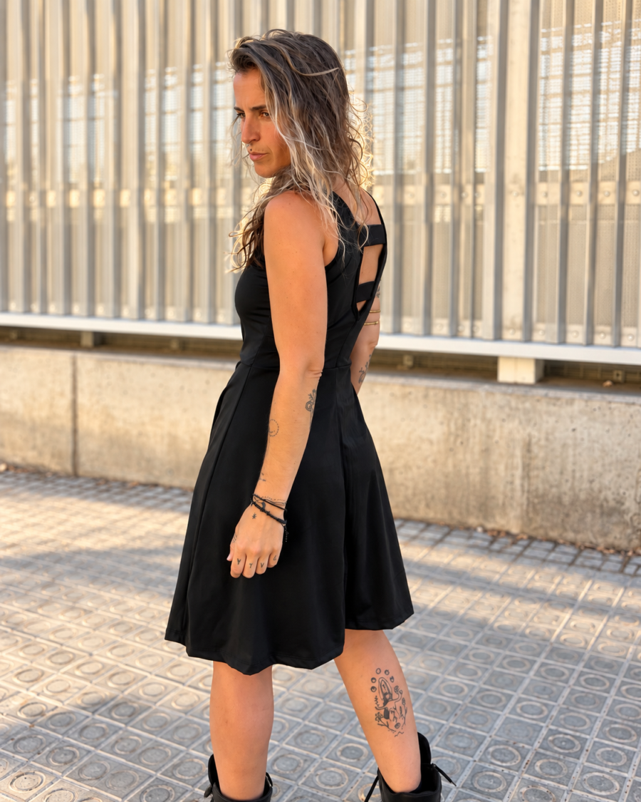 VESTIDO CAMPANA / antelina negro - Imagen 2
