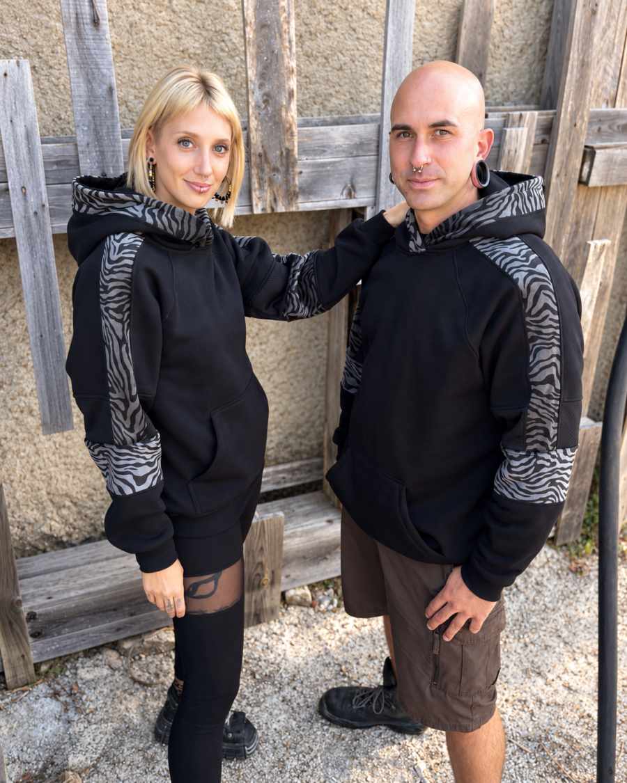 SUDADERA PETRA / Zebra gris peludita - Imagen 6