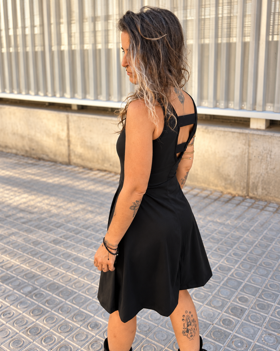 VESTIDO CAMPANA / antelina negro - Imagen 3