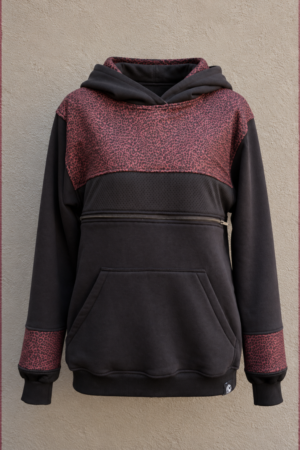 SUDADERA LACTANCIA / Leopardo burdeos